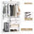  40'' W Closet System with Wooden Drawers and Hanging Rods-844119036