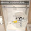 Porte de douche coulissante sans cadre l 56 à 60 po x H 76 po Porte de douche en verre trempé 5/16 po Nickel brossé