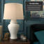 Lampe céleste en porcelaine blanche