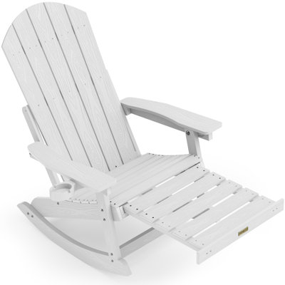 Chaise berçante d'extérieur surdimensionnée en plastique Adirondack