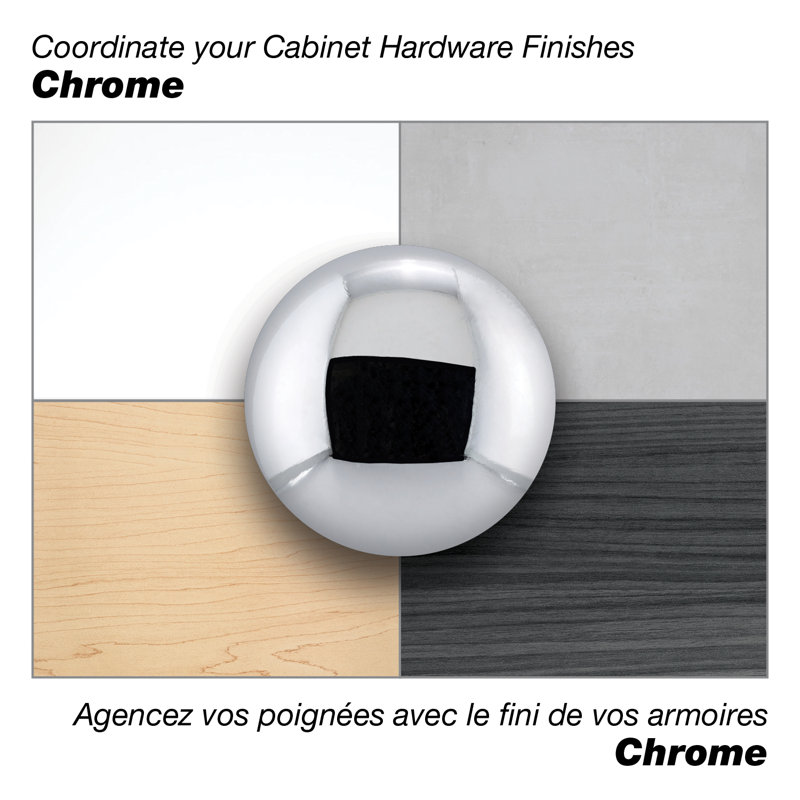 Oversized Expression 1 9/16" Diameter Round Knob, Chrome