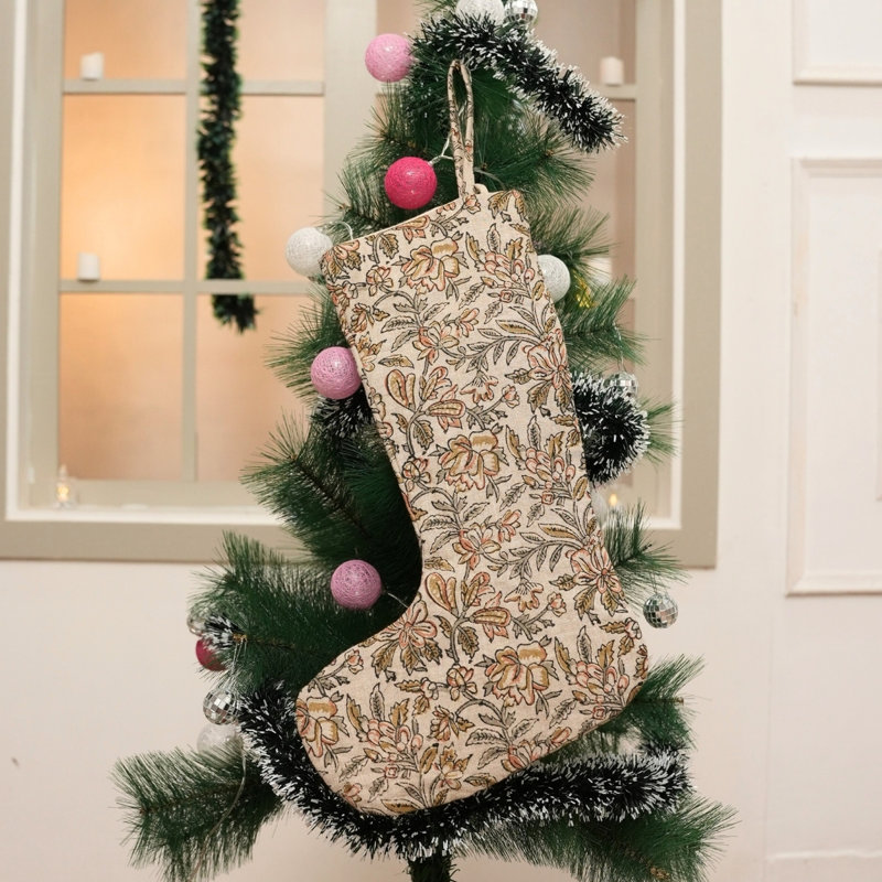  Décoration de Noël bohémienne à imprimé bloc de Noël - Qudrat, H 10 po x l 4,5 po