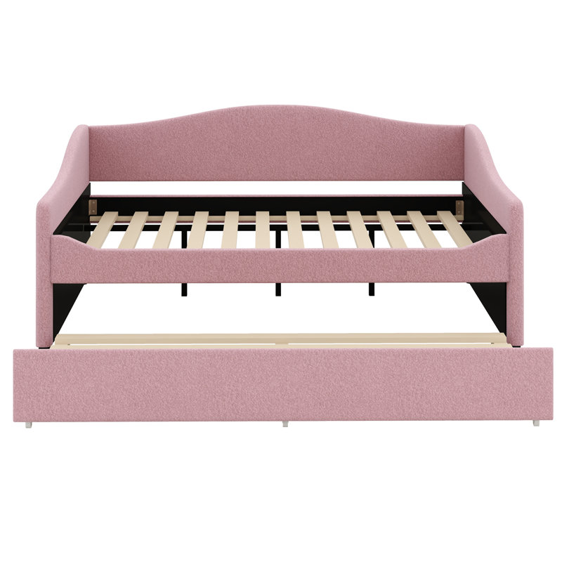 Anaiah Upholstered Daybed, Pink, Full