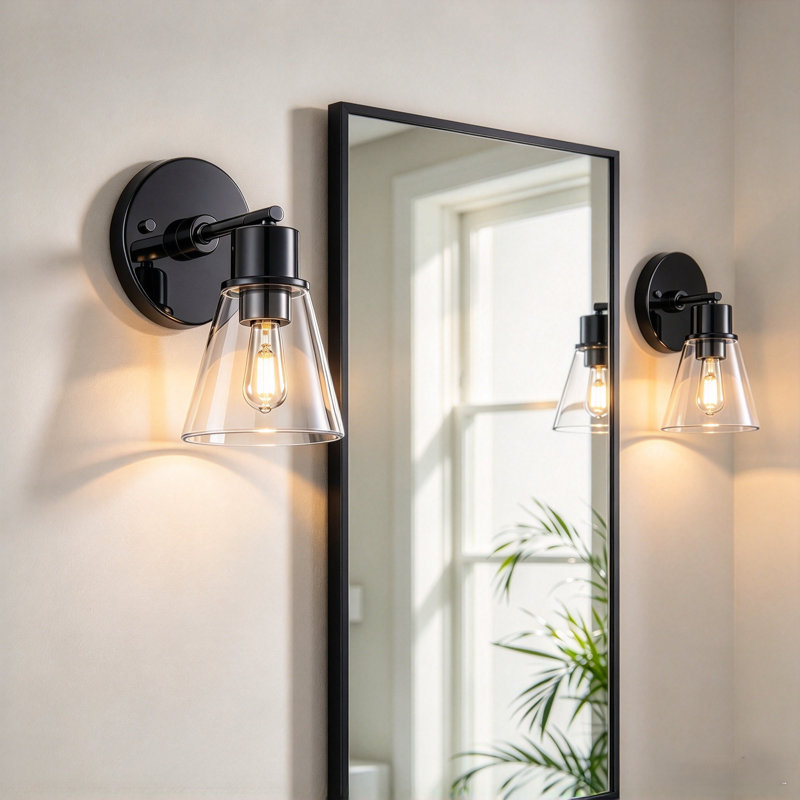 Single Wall Lamp, Matte Black