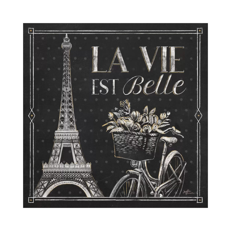 Vive Paris VI by Janelle  - Wrapped Canvas Typography, 93.98 cm H x 93.98 cm W x 1.91 cm D
