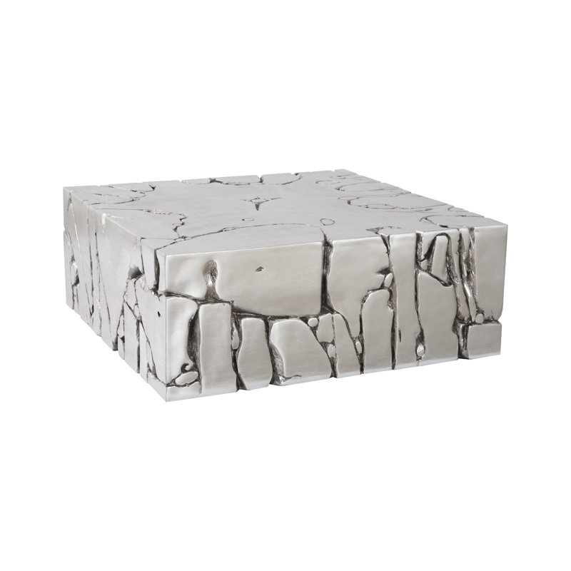 Chunk Square Silver Coffee Table