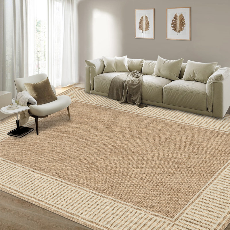 Area Rug Washable Rug Modern Bordered Rugs Non Slip Foldable Rugs for Living Room Entryway Bedroom Dining Room Home Office