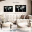 «Mysterious World Map», reproduction sur toile-392081518