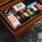Solid wood coffee table with retro design