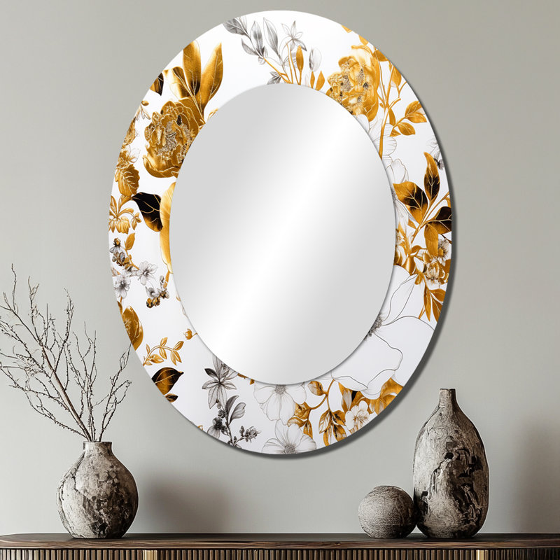 Miroir mural floral, 40 po x 30 po