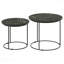 Ensemble de 2 tables gigognes noires mates