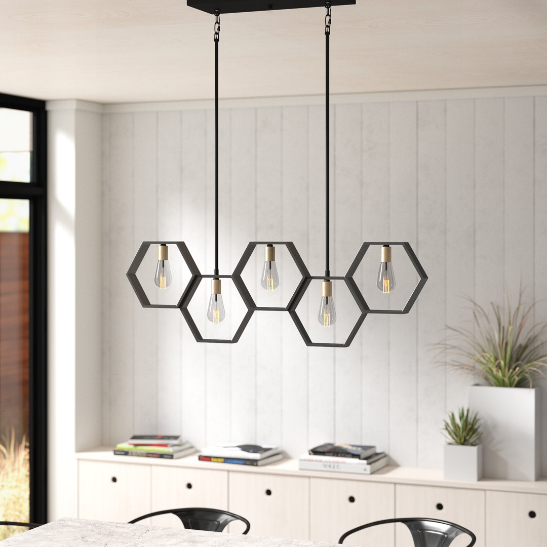 Diara 5 - Light Dimmable Geometric Chandelier Wade Logan®