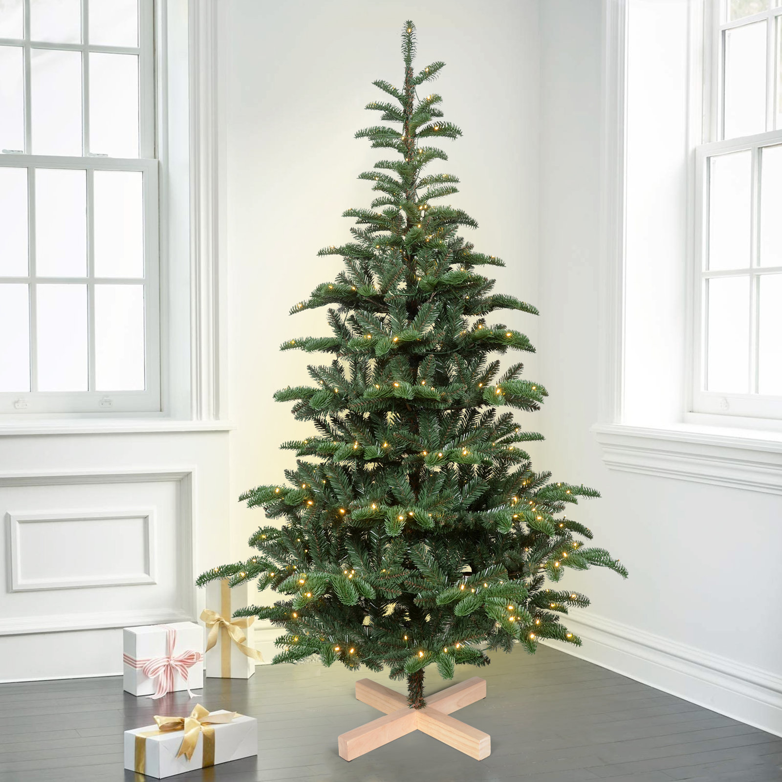 Pre-Lit Spruce Christmas Tree, 6ft