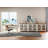 2 Piece Office Set, 56" Executive Desk & Set Of 3 Cabinets With Glass Door, White