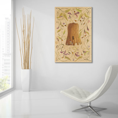 «Bee Skep And Flowers 2» par Cheri Blum, art mural en verre acrylique