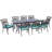8 - Person Patio Dining Set with Rectangular Table , Cushions Included