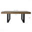 Table de salle à manger rectangulaire extensible 6 à 10 personnes en bois vieilli noir 160 à 200 cm