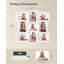 47.4x47x1.8cm White Novelty Gallery Wall Picture Frame - Frames Included: 9