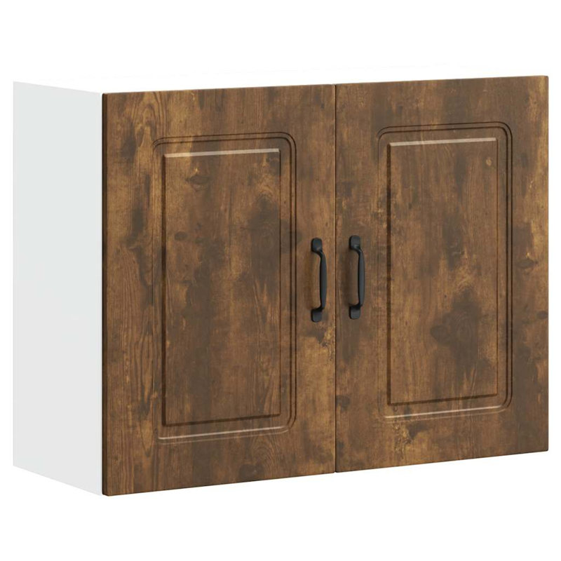 Kitchen Wall Cabinet Kalmar Engineered Wood, Smoked Oak, 60cm H x 80cm W x 31cm D