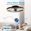 Ventilateurs de plafond avec lumières et télécommande, ventilateur de plafond noir à profil bas, ventilateur DEL encastré moderne à intensité variable 3000-6000K, 6 vitesses de vent-852622751