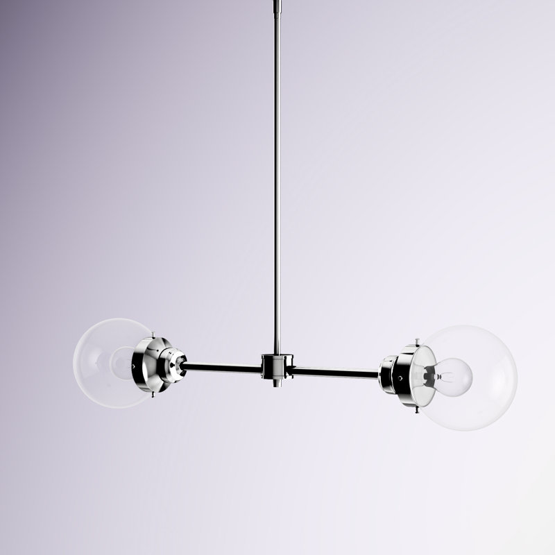 Lustre sphère 2 lumières spoutnik Rabehi
