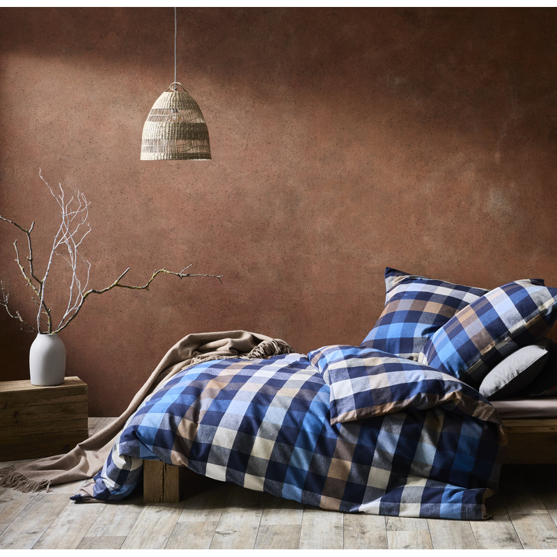 Lech Chequered Duvet Cover Set with Pillow Shams Included