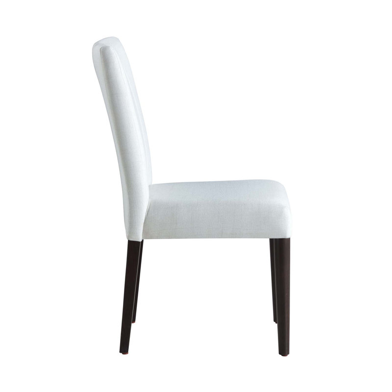 Chaise d'appoint à finition blanche, ensemble de 2