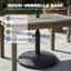 Base de parasol ronde en résine pour patio