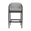 Tabouret de bar d'extérieur en aluminium et osier avec coussins gris Rincon - ensemble de 3-1141785394