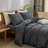 BESTOUCH Duvet Cover Set 100% Washed Cotton Linen Feel Lightweight-115115460-114986044