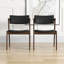 Chaise d'appoint en cuir végétalien noir Breauna