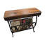 Luxurious Natural Mesquite And Wrought Iron Magazine Table