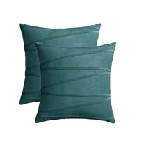 Tagltd Velvet Lumbar Pillow Teal Christmas Throw Pillow Solid