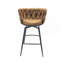Ensemble de 2 tabourets de bar 28 "en cuir technique-652449643-652449640