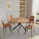 45.3"L Modern Kitchen Dining Table With 32.4"H Dining Chair