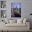 Skyscrapers lit up at night Chicago River Chicago Cook County Illinois USA 1 Piece Wrapped Canvas Wall Art-1548692829