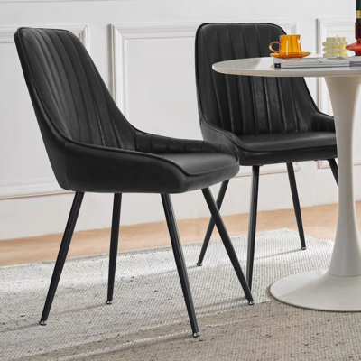 Faux Leather Upholstered Side Dining Chair