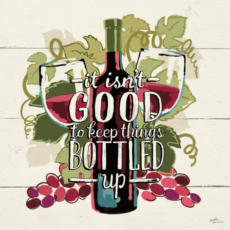 Wine And Friends III by Janelle Penner - Wrapped Canvas Painting, 20" H x 20" W 