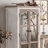 White + Burlywood Solid Wood Display Cases