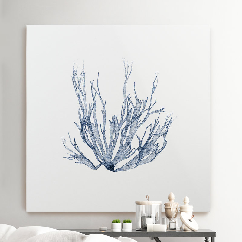 Marine Seaweed IV - Reproduction d'art sur toile encadrée, H 32 po x l 32 po x P 1 po, Toile tendue