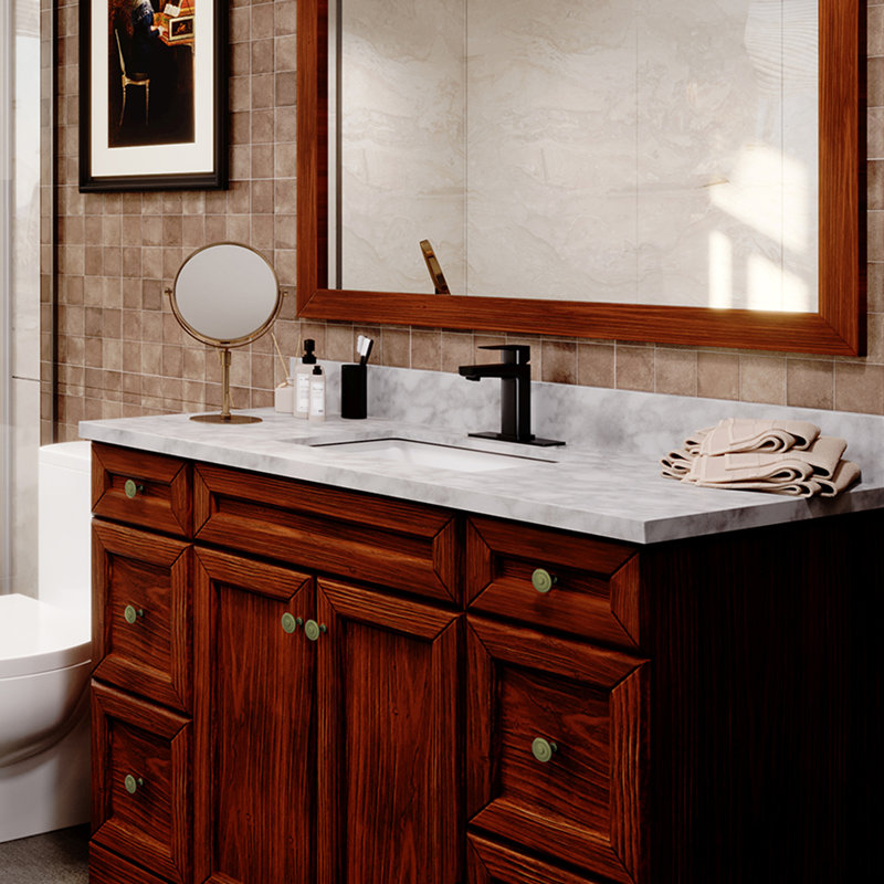 Probe Drop-In Single-handle Bathroom Faucet with Drain Assembly