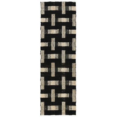 Tapis handwoven area black Tussey