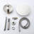 Brushed Nickel Shower Part With 10 Inch Head And Handheld Accessory