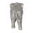 Difranco Polystone Engraved Floral Elephant Decorative Silver Sculpture