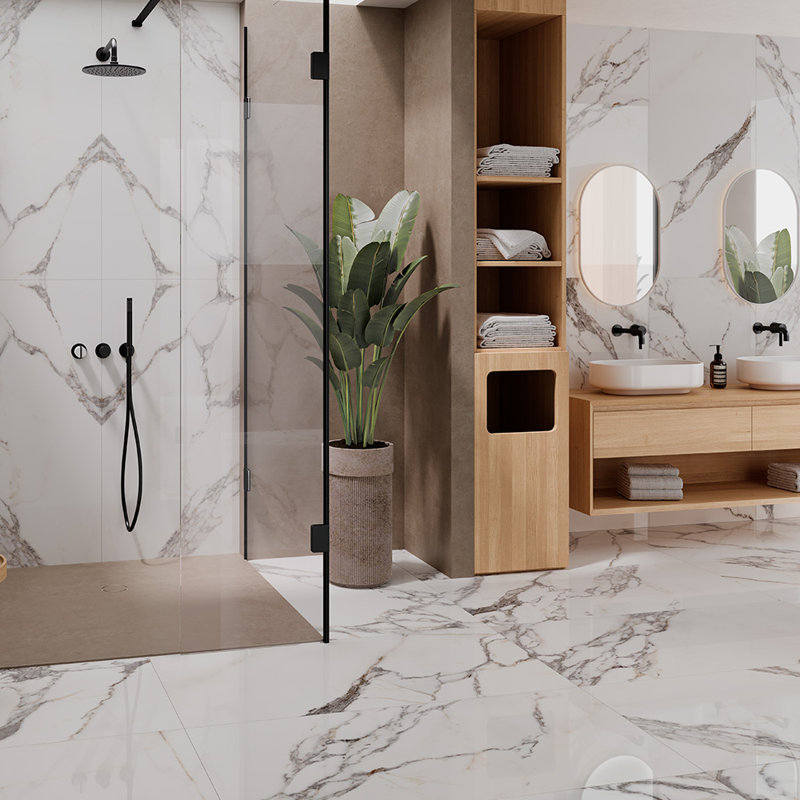 Halo 24X48 Opera White, Beige/Gray