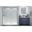 Porte de douche 60 "x l 70" avec porte en verre transparent et poignée-90863404