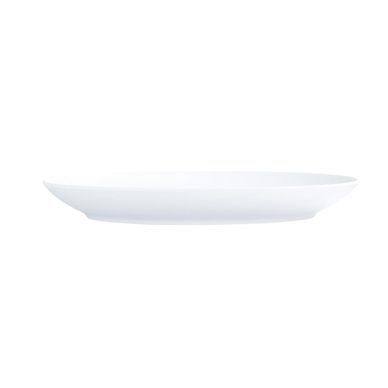 Classic Coupe White Melamine Oval Plate
