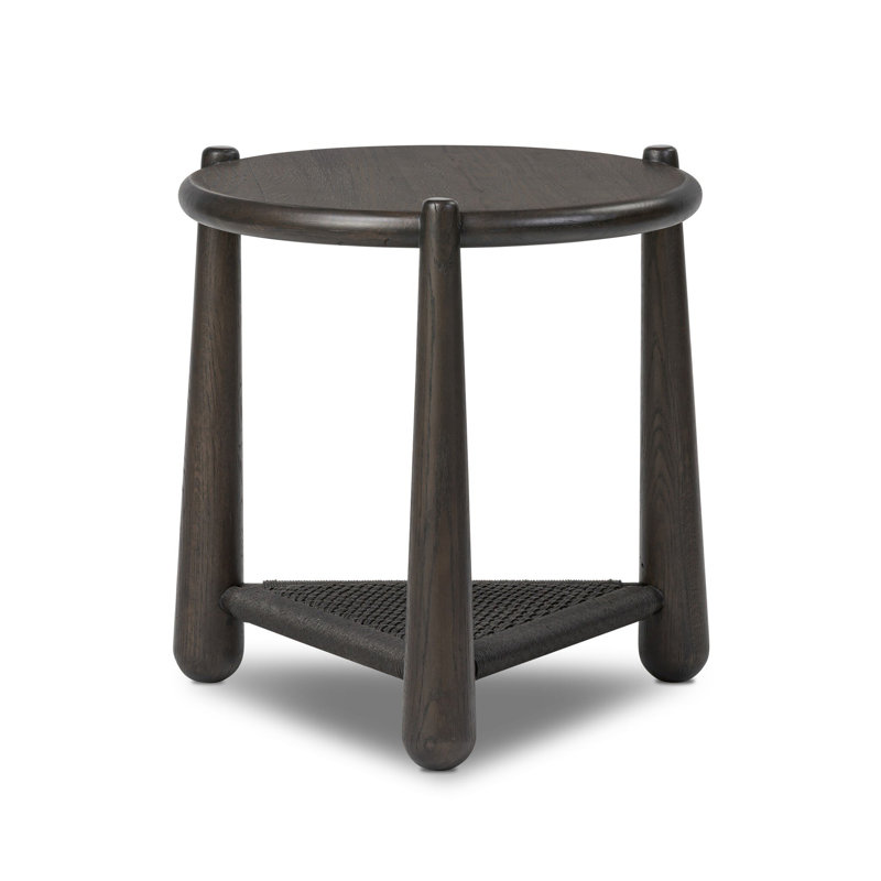 Salvador End Table, Smoked Black Oak/Black Rush