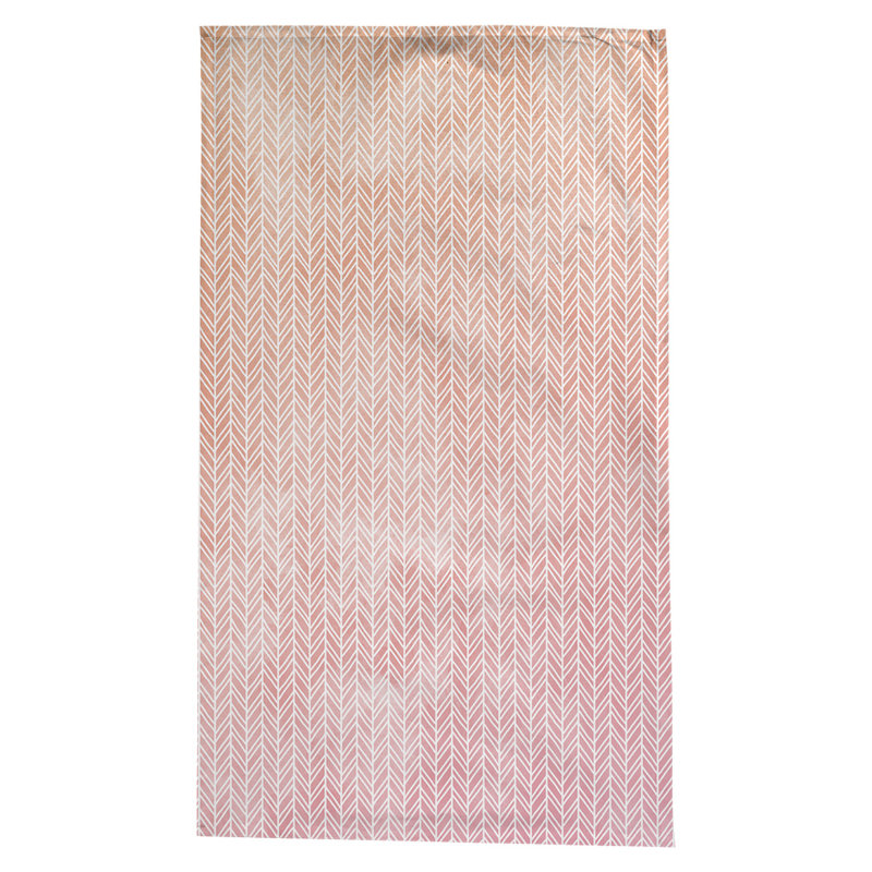 Leffel Herringbone Pattern Tablecloth, Pink/Orange