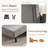 Single Sofa Chair with Footrest Grey Upholstered Folding Recliner for Small Spaces